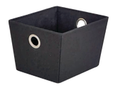 CANVAS Piper Basket, Black, 13.5 x 11.4 x 8.8-in