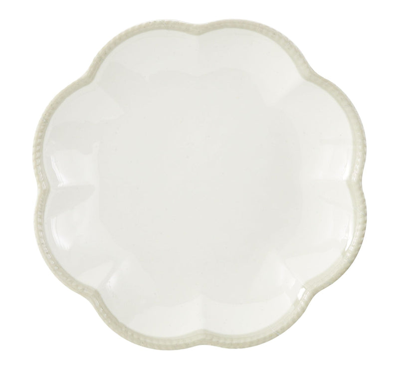 CANVAS Scalloped Side Plate, BPA-free, Plastic, Ivory Colour
