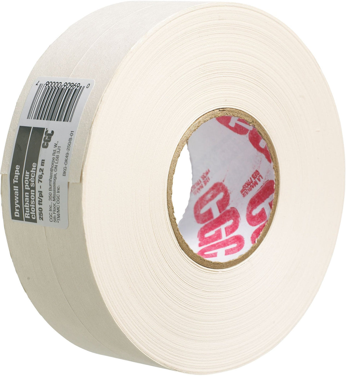 CGC Drywall Paper Joint/Wallboard Tape Pre-Creased, Superior Bond, White, 2-1/16-in x 250-ft