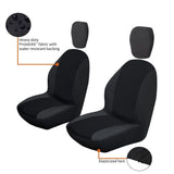 Classic Accessories QuadGear UTV Bucket Seat Covers, Fits Yamaha Rhino (2015 Models & Older), Black