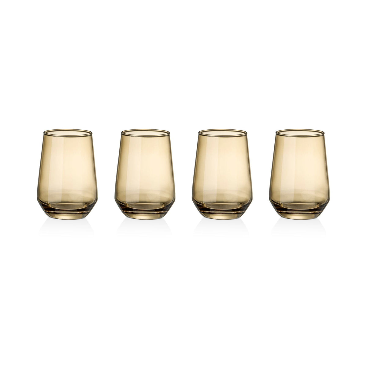 Core Home Harvest-Coloured Stemless Wine Glass Set, 4-pk