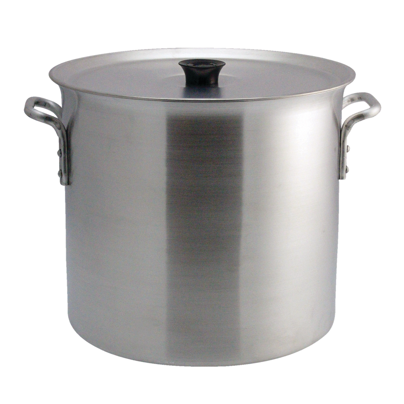 Crown Custom Heavy Duty Industrial Aluminum Stockpot with Handles, 32-L