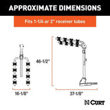 CURT 18030 2-Bike To 4-Bike Two Arm Hitch Mount Bike Rack, Fits 1-1/4, 2-in Receiver, Black