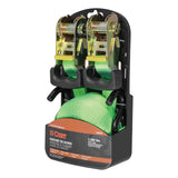 CURT 83028 16-ft Lime Green Cargo Straps with S-Hooks (1,100-lb, 2-pk)