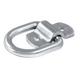 CURT 83742 3-in x 3-in Surface-Mounted Tie-Down D-Ring (3600-lb, Clear Zinc)