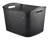 Curver My Style Extra Large Woven Storage Basket, Black