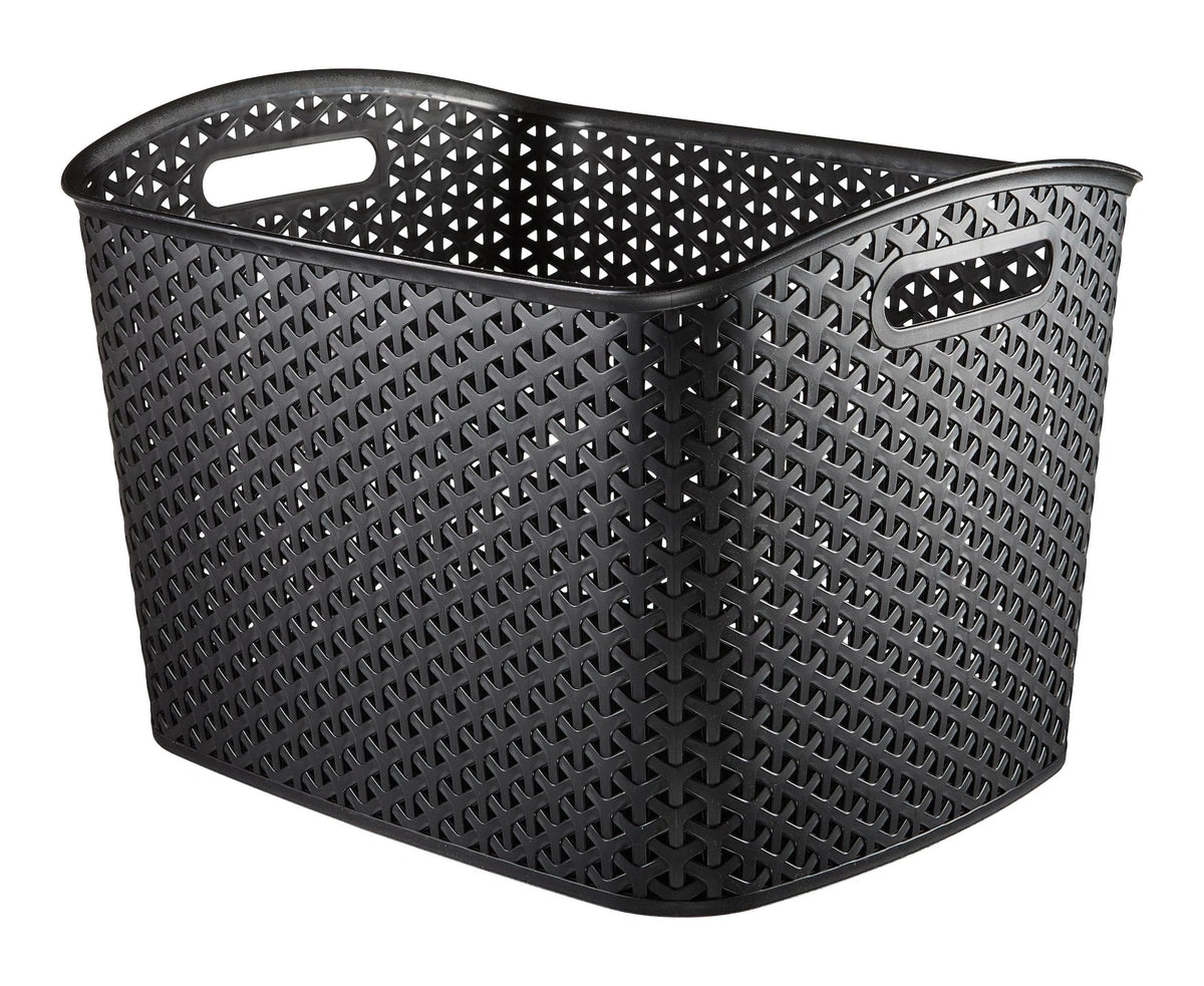 Curver My Style Extra Large Woven Storage Basket, Black