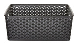 Curver My Style Woven Storage Basket, Medium, Black