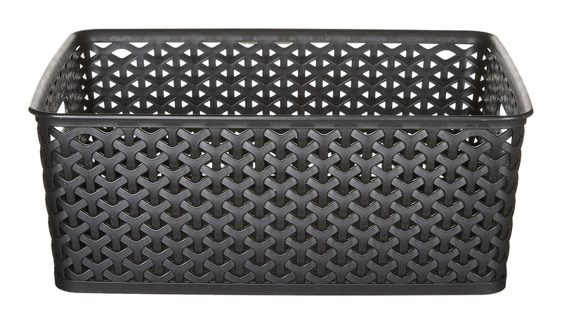 Curver My Style Woven Storage Basket, Medium, Black