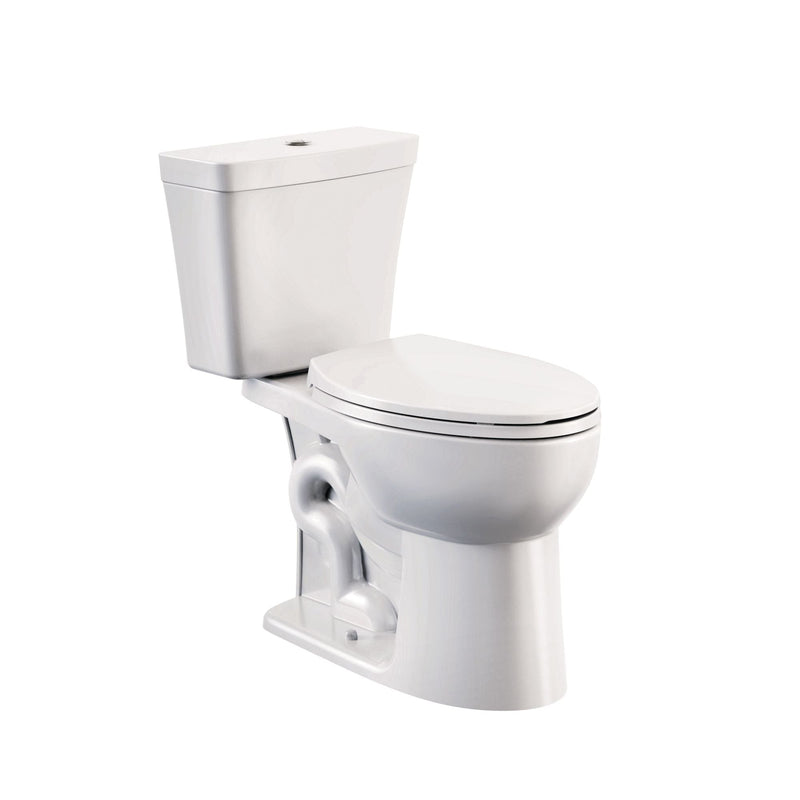 Danze 2-Piece Elongated Toilet Bowl with Soft Close, White, 3.8/4.8-L