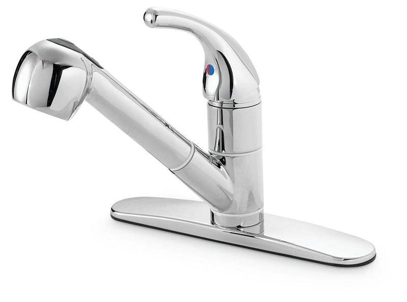 Danze Plymouth Single Handle Pull Out Kitchen Faucet, Chrome