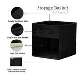 Decomomo Collapsible Transparent Front Cube, 11-in, 6-pk, Black