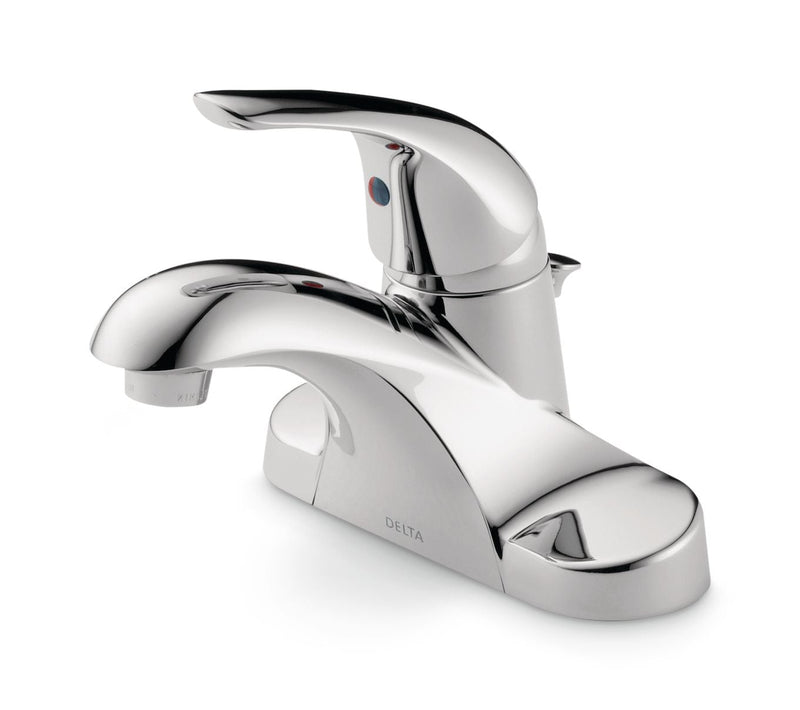 Delta Faucet Principals Single Handle Bathroom Sink Faucet, WaterSense Certified, Chrome