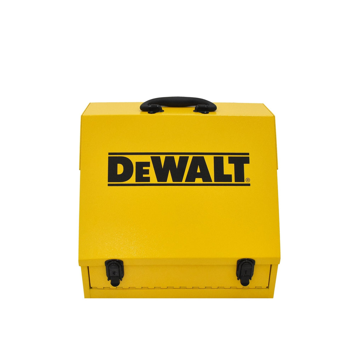 DEWALT Handheld Steel Shop Tool Box with Lid & Handle, Yellow, 15-in