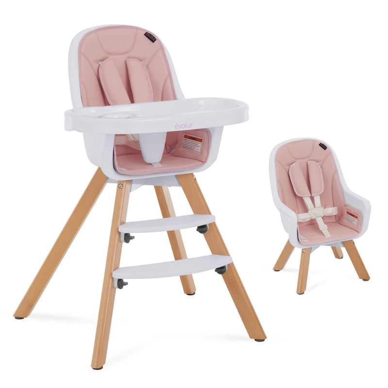 Dream on Me Zoodle Convertible High Chair, Pink
