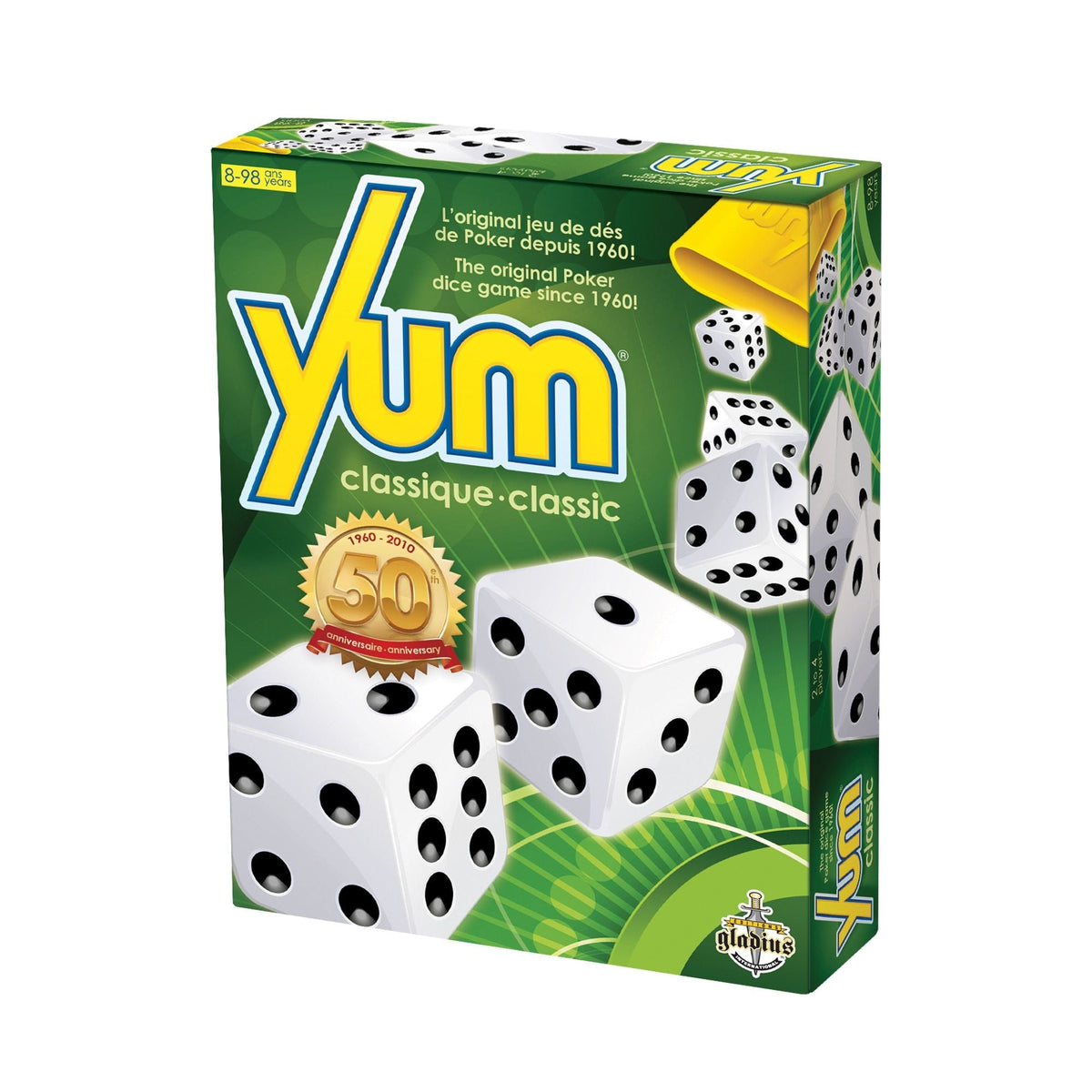 Editions Gladius Yum Classic Collector's Edition Poker Dice Game Set, Ages 8+