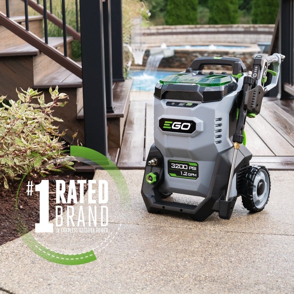 EGO HPW3204-2 POWER+ 3200 PSI Pressure Washer with 2 x 6.0Ah Batteries and 320W Charger