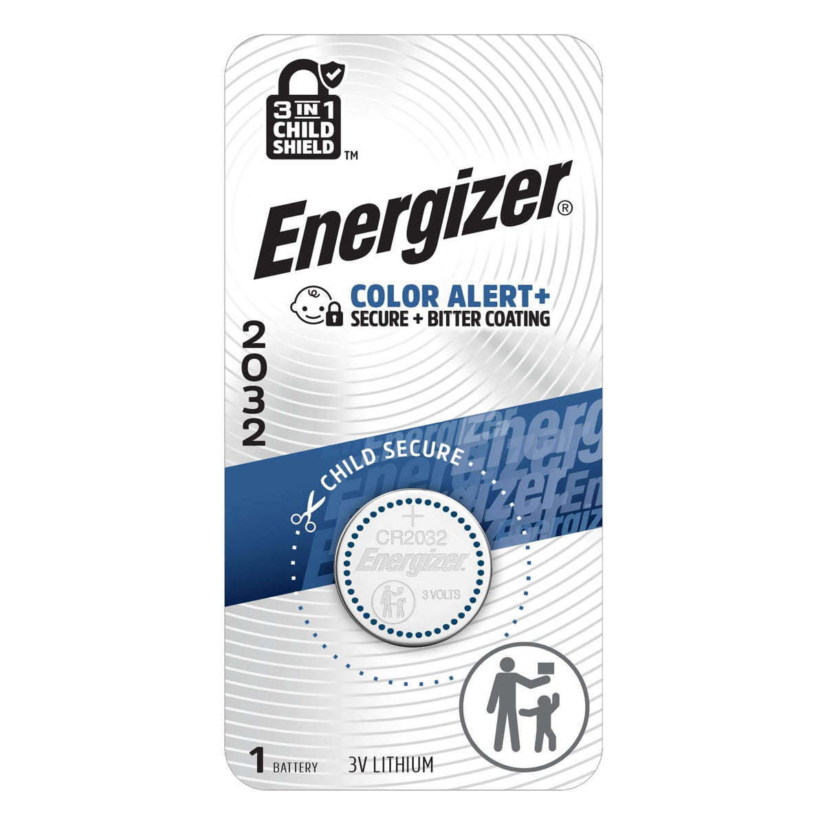 Energizer 1-pk CR2032 3V / 3 Volt Lithium Coin Cell Battery, Long Lasting