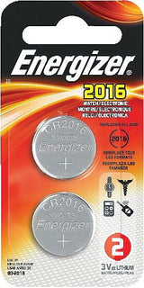 Energizer CR2016 3V / 3 Volt Lithium Coin Cell Batteries for Watches & Electronics, 2-pk