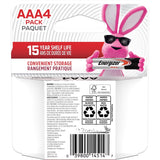 Energizer Max 4-pk AAA Alkaline Batteries, Long Lasting, All Purpose