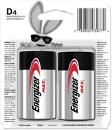 Energizer Max 4-pk D Alkaline Batteries, Long Lasting, All Purpose