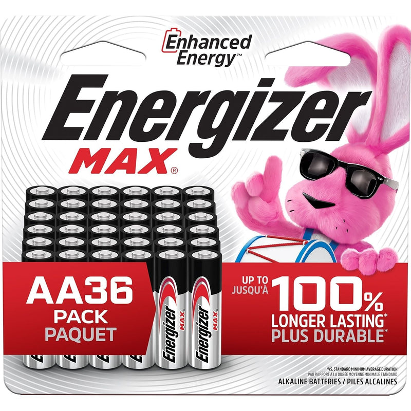Energizer Max Alkaline AA Batteries, 36-pk