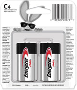 Energizer Max4-pk C Alkaline Batteries, Long Lasting, All Purpose