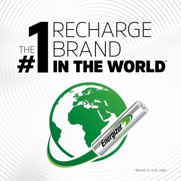 Energizer NH12BP-2 2-pk AAA 800mAh NiMH Rechargeable Batteries, Pre-Charged, All Purpose