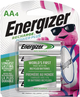 Energizer NH15BP-4 AA 2300 mAh NiMH Rechargeable Batteries, Pre-Charged, All Purpose, 4-pk