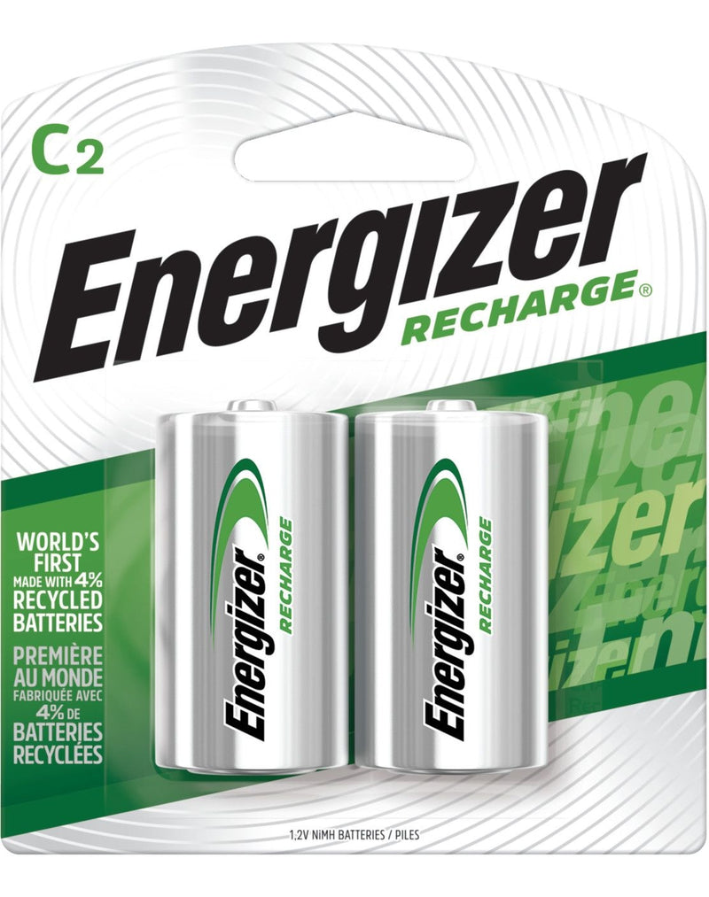 Energizer NH35BP-2 2-pk C NiMH Rechargeable Batteries, Pre-Charged, Long Lasting
