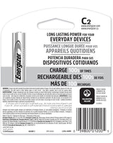 Energizer NH35BP-2 2-pk C NiMH Rechargeable Batteries, Pre-Charged, Long Lasting
