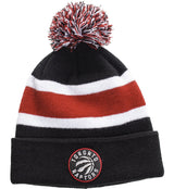 Fan Favorite NBA Toronto Raptors Mass Breakaway Stretch Knit Cuffed Toque with Pom Pom, Blue/Red
