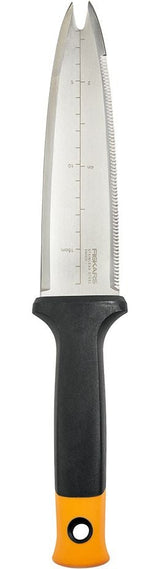 Fiskars Stainless-Steel Dual-Edged Garden Hori Hori Knife with Sheath