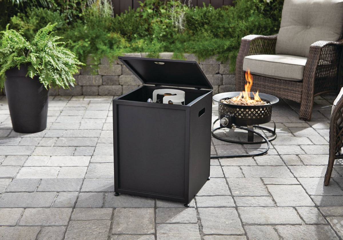 For Living 20lb Propane Tank Hideaway/Holder For Fire Pit