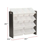 For Living Stain & Rust Resistant Sturdy 12-Bin Organizer, Grey
