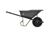 Gorilla Pro Grade Heavy Duty Poly Tub Wheelbarrow, Poly/Plastic Tray, 6-cu-ft