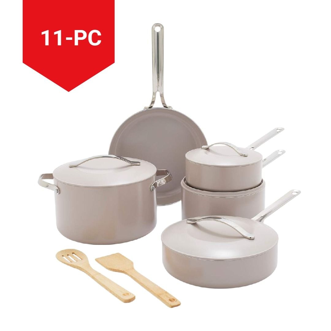 GreenPan Nova Cloud White Cookware Set, 11-pc