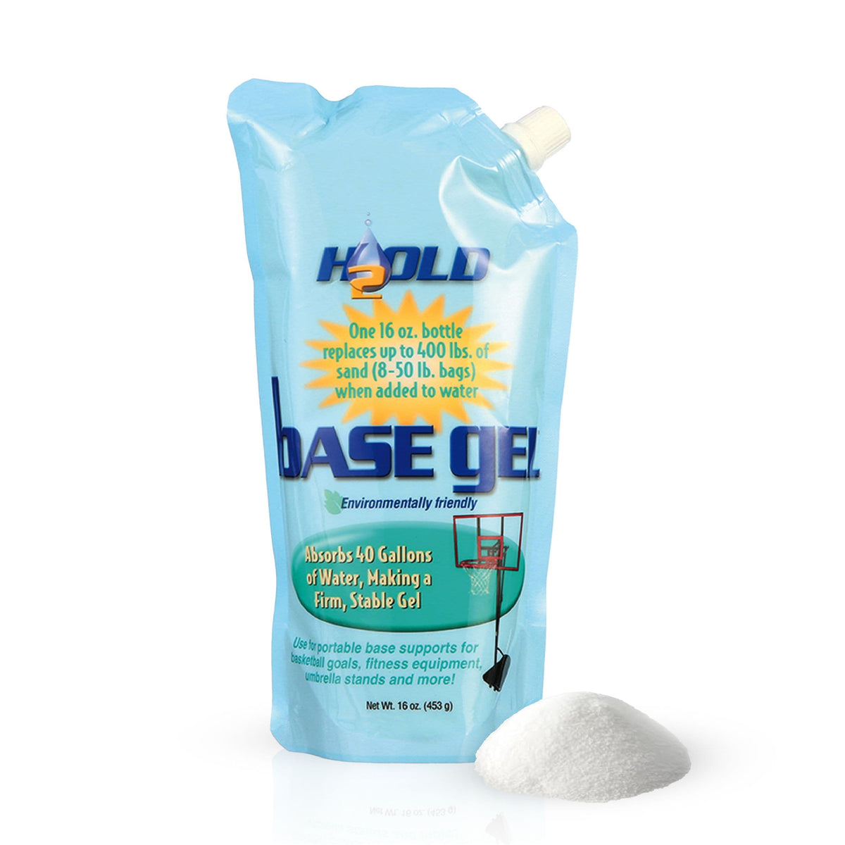 H2OLD Absorbent Polymer Base Gel, Absorbs 40 Gallons of Water, 16-oz