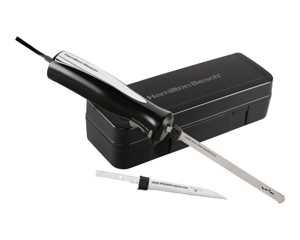 Hamilton Beach Carve 'n Set Electric Knife Set, Black