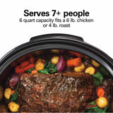 Hamilton Beach Programmable Defrost Slow Cooker, Black, 6-qt