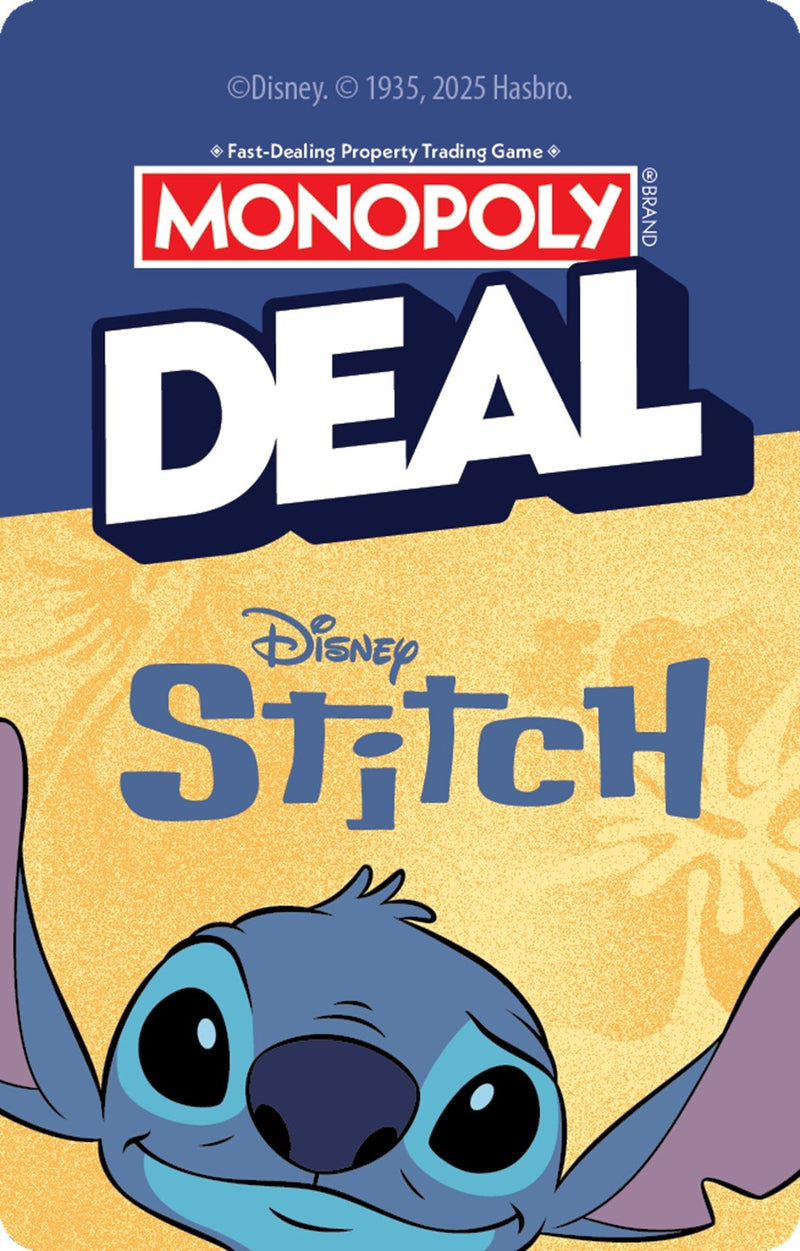 Hasbro Disney's Stitch Monopoly Deal Card Game, Bilingual