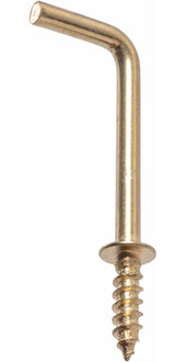 Hillman Brass-Plated Light Duty Square Hooks, 1-in