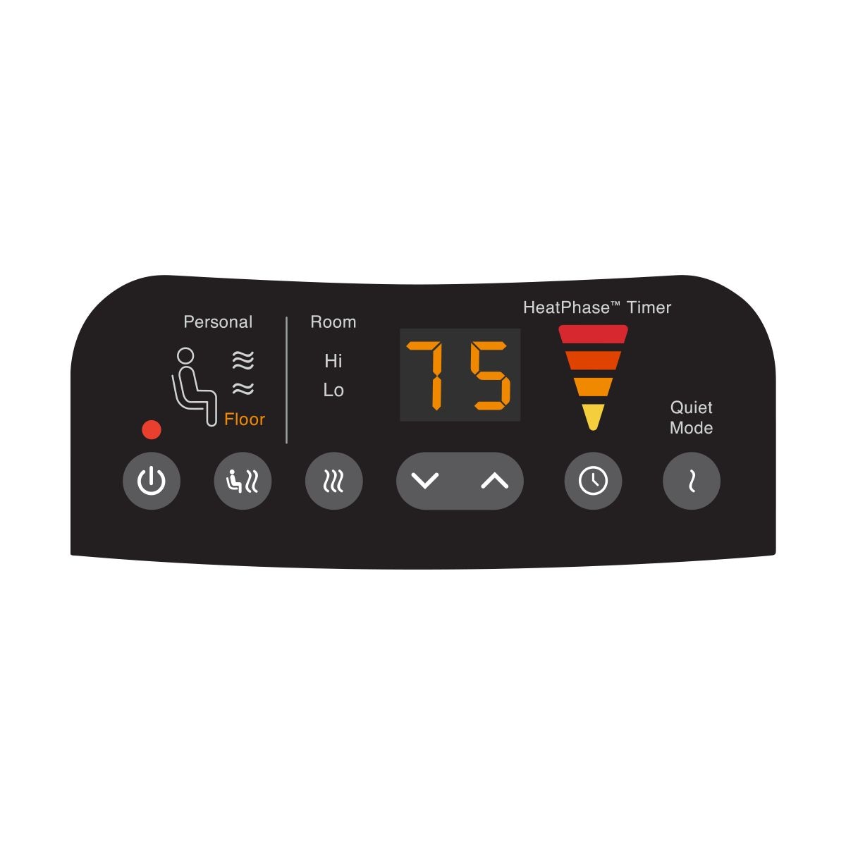 Honeywell HCE840BC HeatGenius Multizone Ceramic Space Heater, 1500W, Black