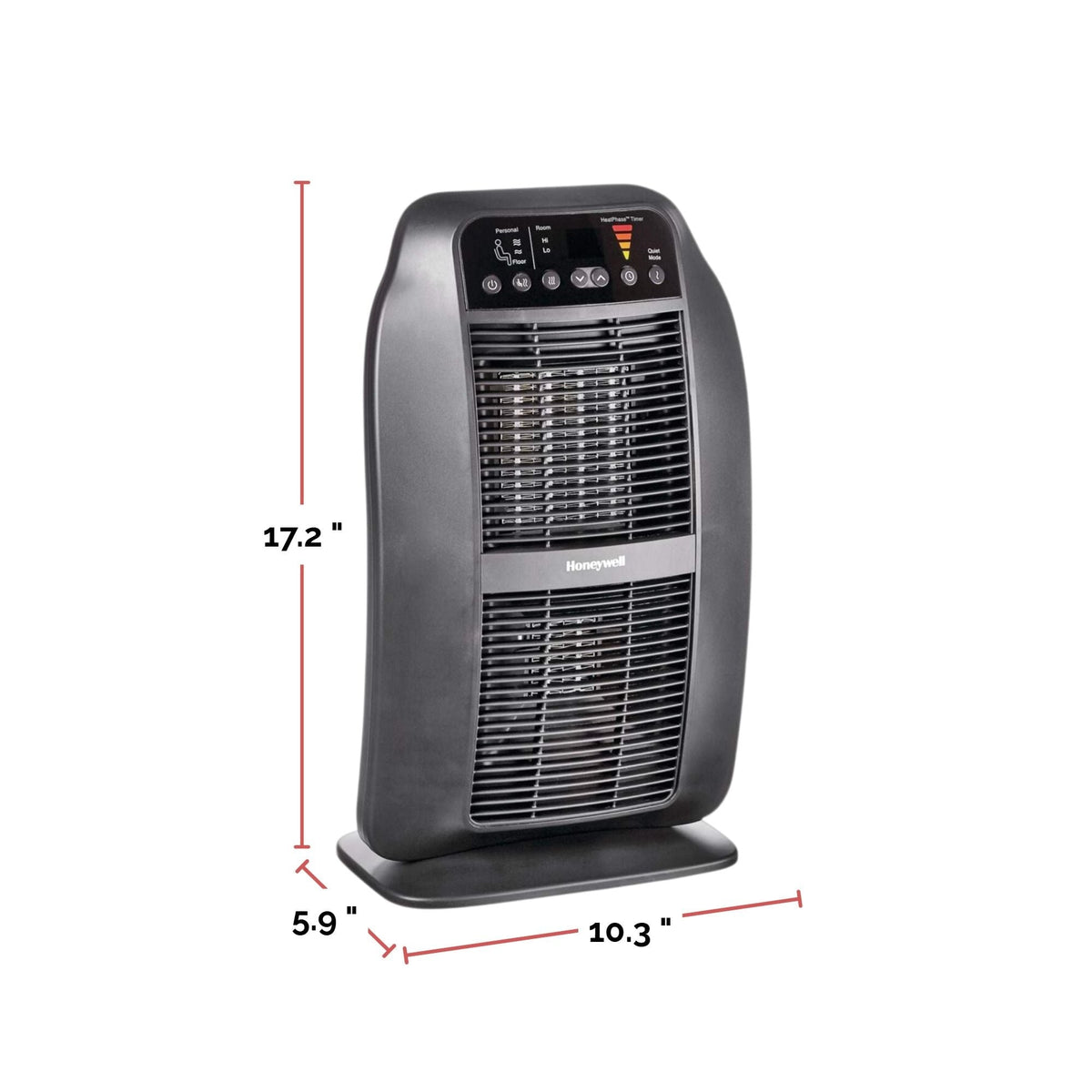 Honeywell HCE840BC HeatGenius Multizone Ceramic Space Heater, 1500W, Black