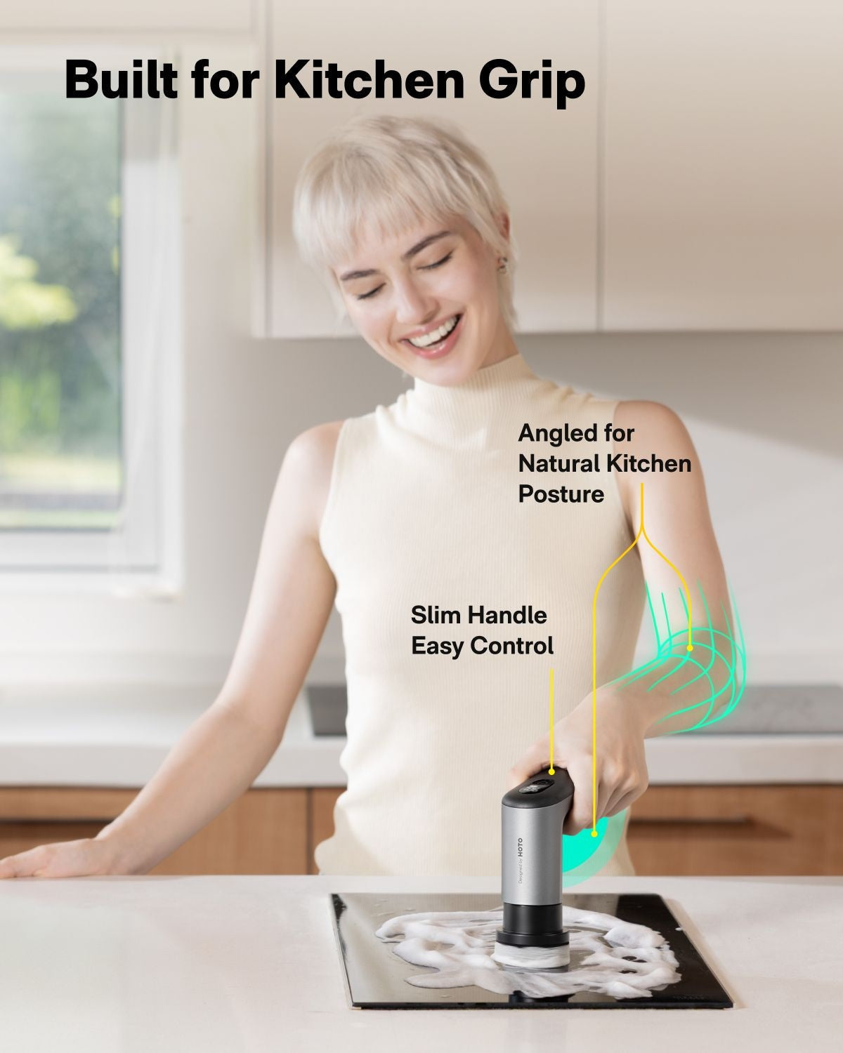HOTO Grip Cordless Spin Scrubber