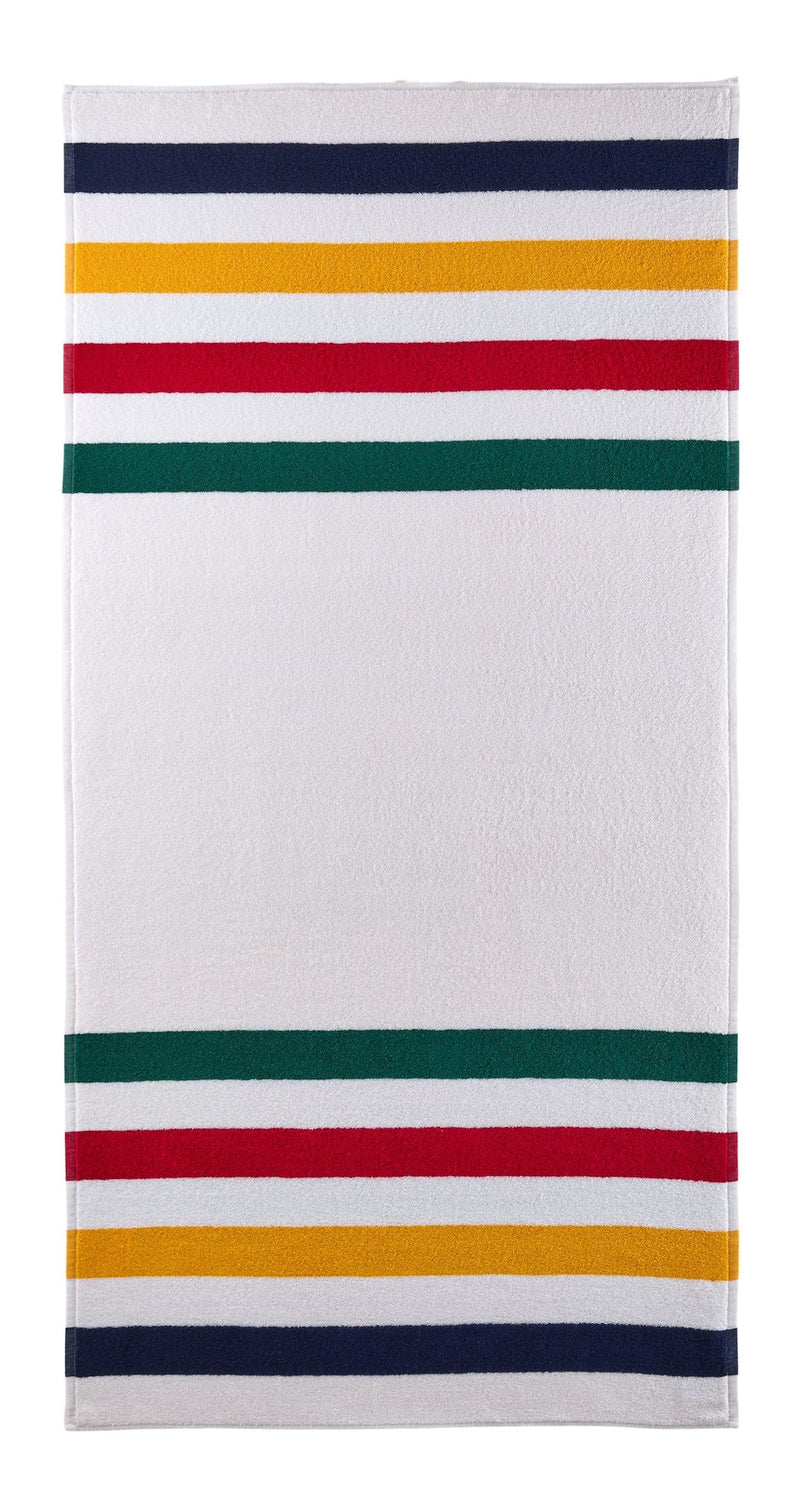 Hudson’s Bay Stripes Beach Towel, Classic Horizontal, Multi-Coloured, 70-in x 40-in