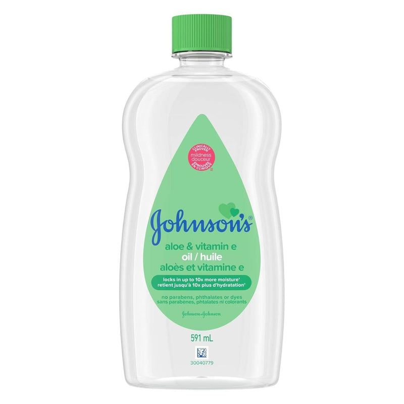 Johnson's Aloe and Vitamin E Baby Oil, 591-mL