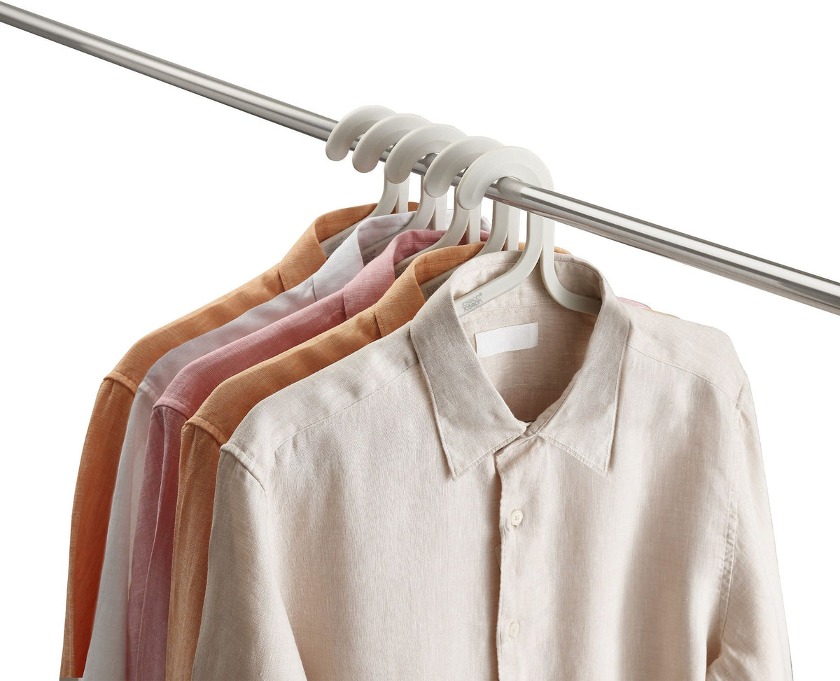 Joseph & Joseph Orderly Anti-Tangle Anti-Slip Garment Hangers, Ecru, 5-pk
