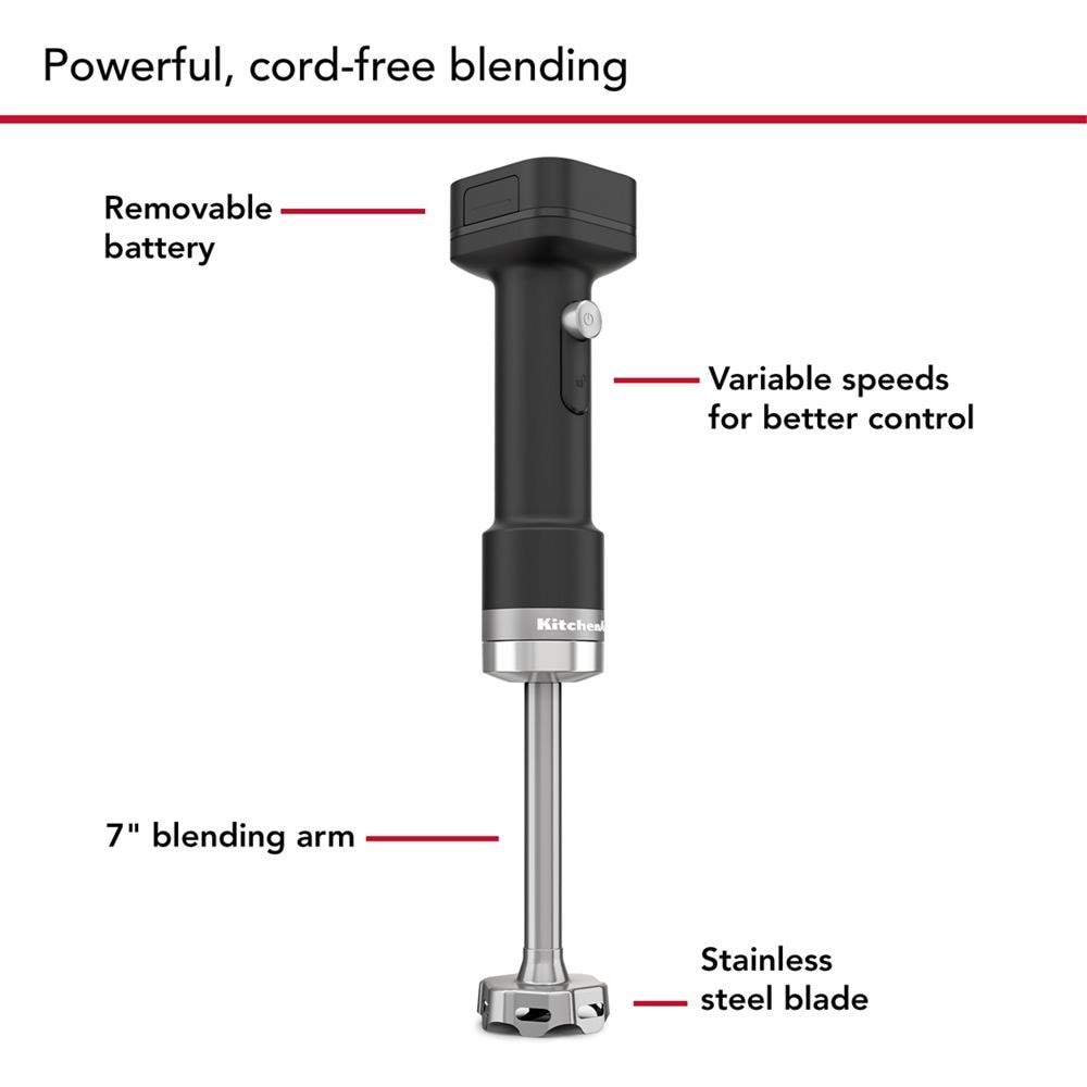 KitchenAid Go Cordless Hand Blender, Battery Included