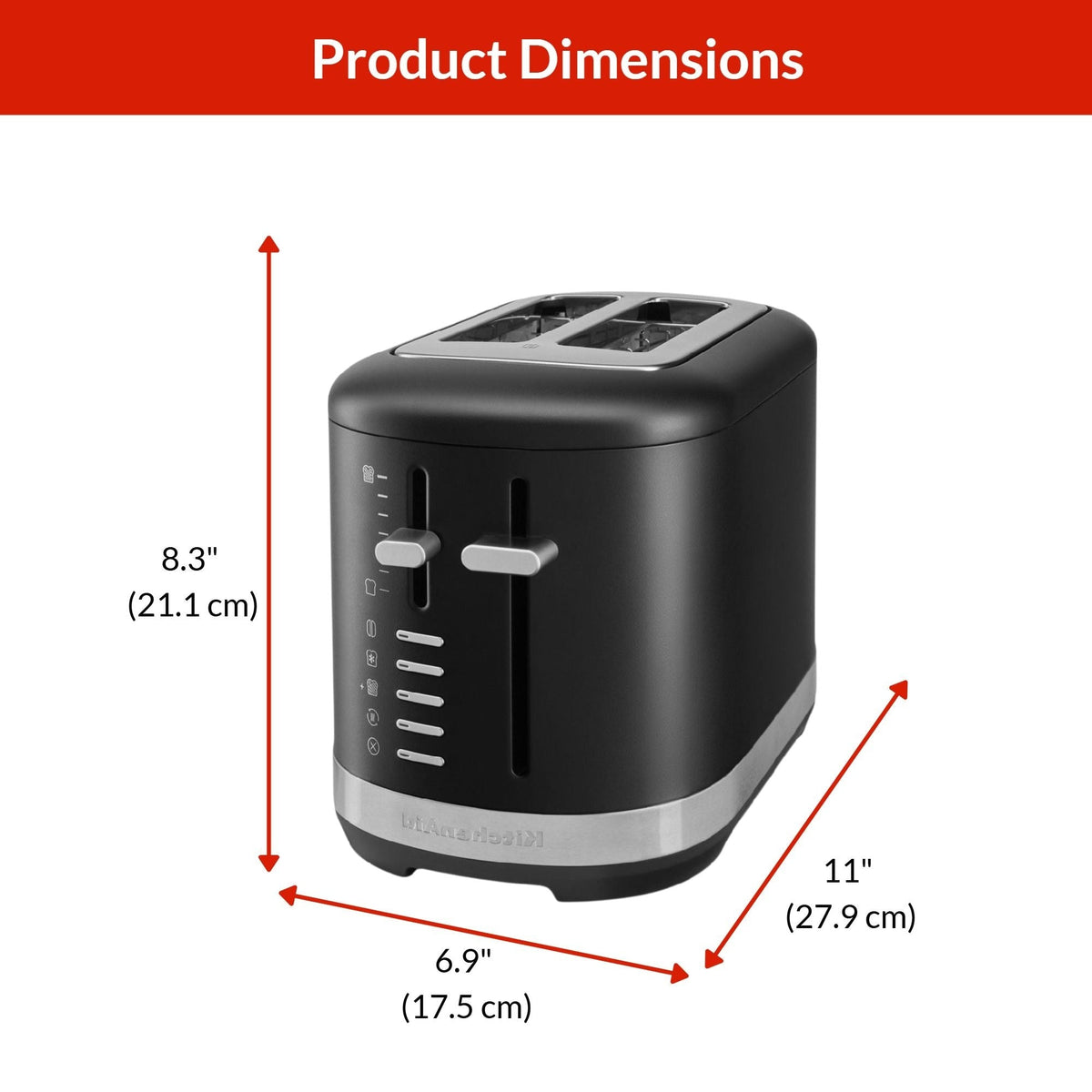 KITCHENAID Toaster with Extra-Wide Slots, Matte Black